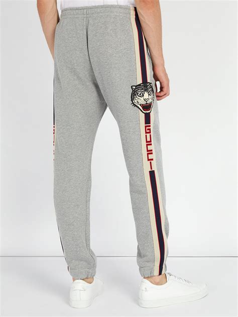 grey gucci trousers cotton